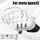 Védőtok a Meta Quest 3 átlátszó VR fejhallgató védőburkolatához, merev PC elülső védelem a Meta Quest 3 tartozékaihoz