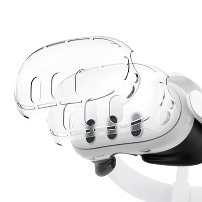 Védőtok a Meta Quest 3 átlátszó VR fejhallgató védőburkolatához, merev PC elülső védelem a Meta Quest 3 tartozékaihoz