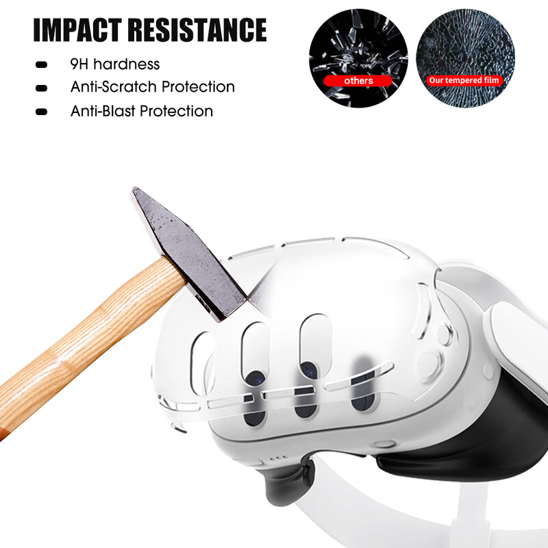 Védőtok a Meta Quest 3 átlátszó VR fejhallgató védőburkolatához, merev PC elülső védelem a Meta Quest 3 tartozékaihoz