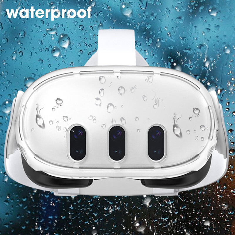 Védőtok a Meta Quest 3 átlátszó VR fejhallgató védőburkolatához, merev PC elülső védelem a Meta Quest 3 tartozékaihoz