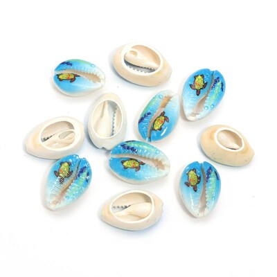 10-50 vnt Mišriomis spalvomis dažytų natūralių jūros kriauklių kriauklyčių karoliukai, skirti smėlio paplūdimio papuošalams gaminti „pasidaryk pats“ karolių apyrankių priedai