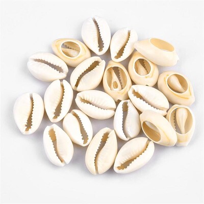 10-50 vnt Mišriomis spalvomis dažytų natūralių jūros kriauklių kriauklyčių karoliukai, skirti smėlio paplūdimio papuošalams gaminti „pasidaryk pats“ karolių apyrankių priedai