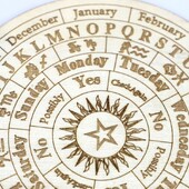 15 cm/25 cm drvena ploča s klatnom za proricanje Vještica Zvijezda Sunce izrezbarena astrologija radiestezija Metafizička poruka Okrugla ploča za uređenje doma