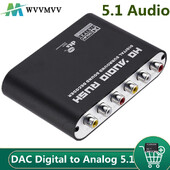 WVVMVV5.1 CH audio dekoder SPDIF Koaksijalni na RCA DTS AC3 Optičko digitalno pojačalo Analogno pretvaračko pojačalo HD Audio Rush