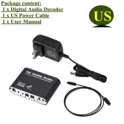 WVVMVV5.1 CH audio dekoder SPDIF Koaksijalni na RCA DTS AC3 Optičko digitalno pojačalo Analogno pretvaračko pojačalo HD Audio Rush