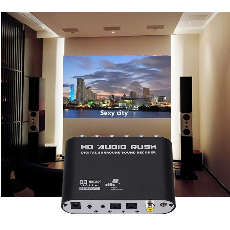 WVVMVV5.1 CH audio dekoder SPDIF Koaksijalni na RCA DTS AC3 Optičko digitalno pojačalo Analogno pretvaračko pojačalo HD Audio Rush