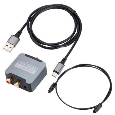 ЦАП Цифрово-аналогов аудио конвертор Оптичен SPDIF Toslink Коаксиален вход към L/R RCA 3,5 мм жак Изход за усилвател за слушалки