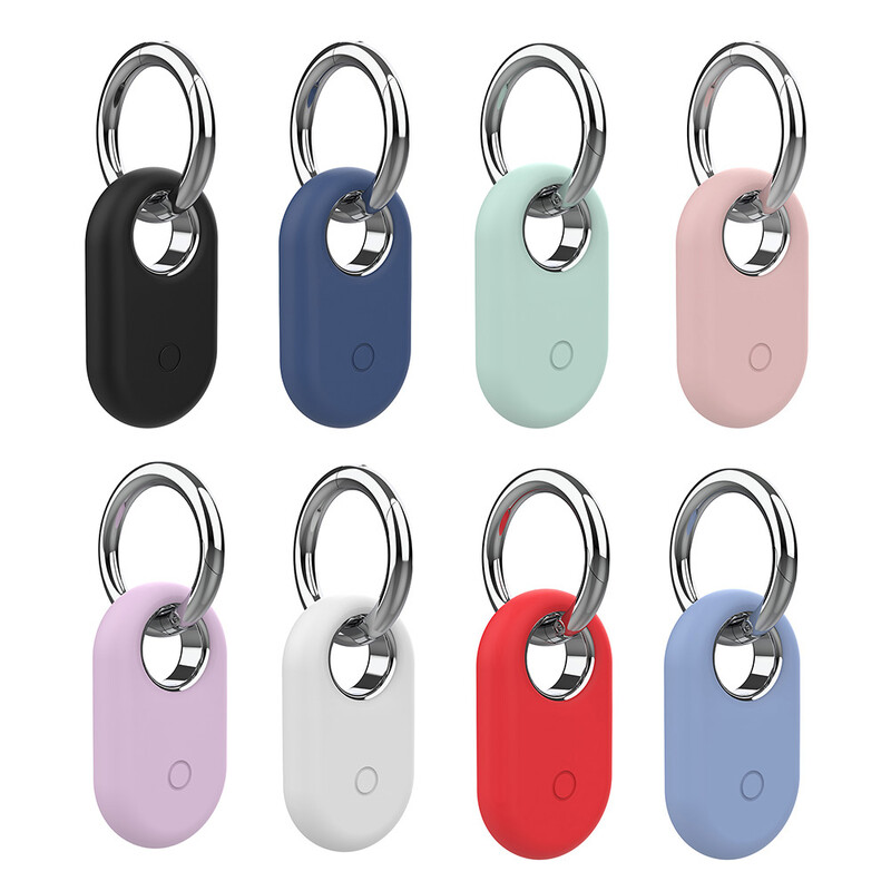 Szilikon tok védőtok, karcolásmentes tokvédő tok kulcstartóval Puha védőhüvely bőrvédő a Galaxy SmartTag2 készülékhez