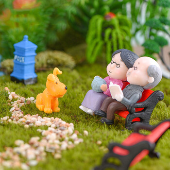 Creative Mini Couple Figures Grandma Grandpa Sweety Lovers Couple Lovers For Fairy Garden Figurines Μινιατούρα διακόσμηση σπιτιού