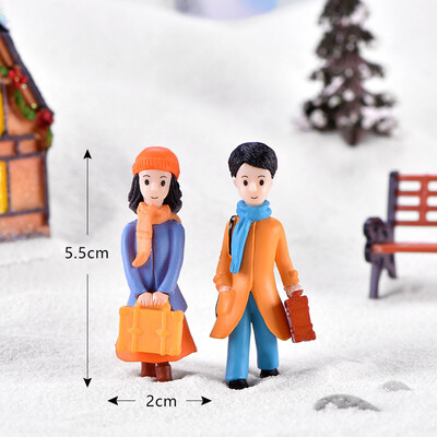 Kreatívne mini figúrky párov babička dedko sladké milenci pár ozdoba pre figúrky rozprávkovej záhrady miniatúrne dekorácie do domácnosti