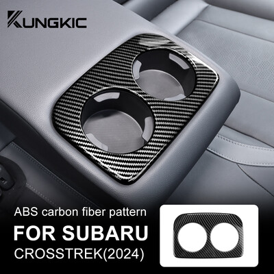 skirtas Subaru Crosstrek galinio vandens puodelio rėmo 2024 ABS automobilio anglies pluošto modelio lipdukas RHD LHD vidaus apdailos priedai