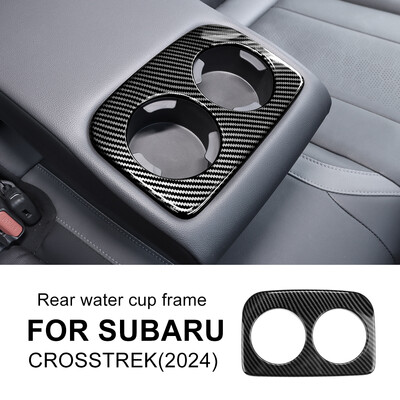 Pentru Subaru Crosstrek Cadru cupa de apă din spate 2024 ABS mașină fibră de carbon model stil autocolant RHD LHD Accesorii ornamente interioare