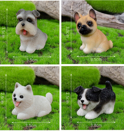 Фигурки Миниатюри Симулирано куче корги Смола Микро пейзажни орнаменти за домашни декорации Декорация на стаи Аксесоари за настолен компютър