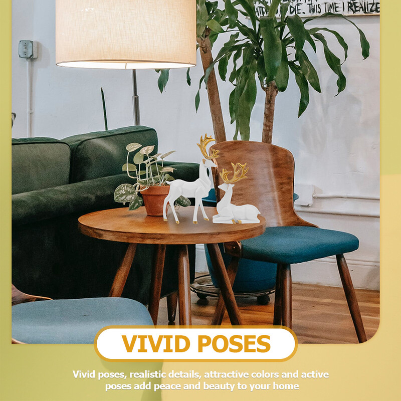 2 buc. Ornamente de elan origami Căprior Crăciun Decorativ Statui și figurine de reni Decorare Animale Camera Goblincore