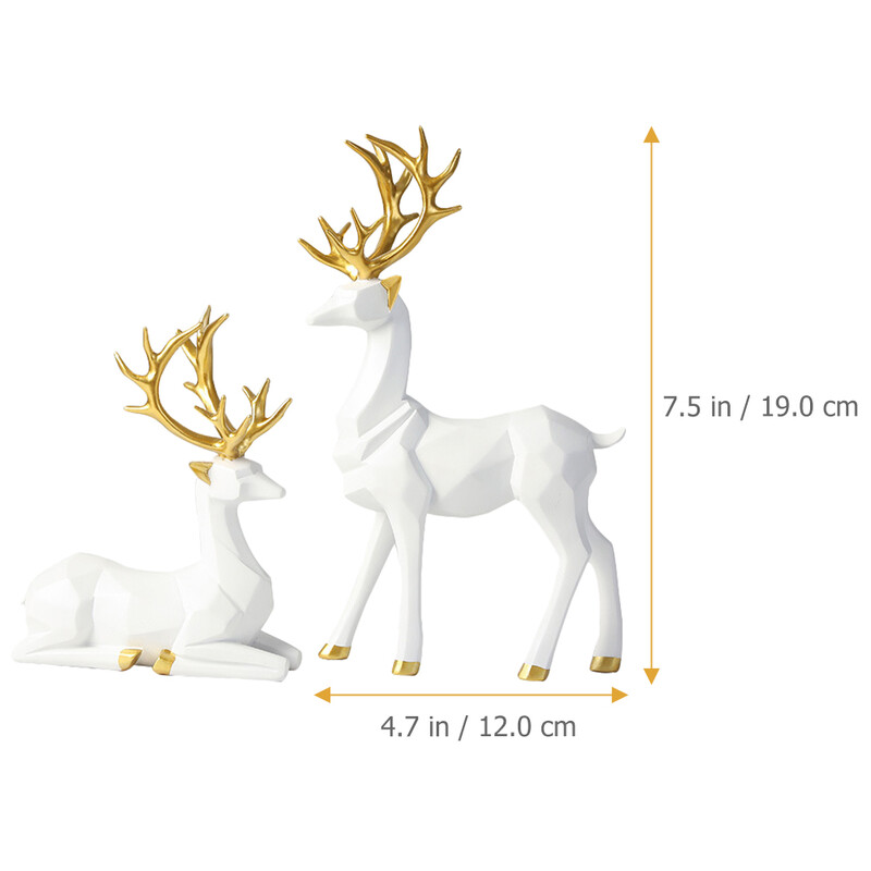 2 buc. Ornamente de elan origami Căprior Crăciun Decorativ Statui și figurine de reni Decorare Animale Camera Goblincore