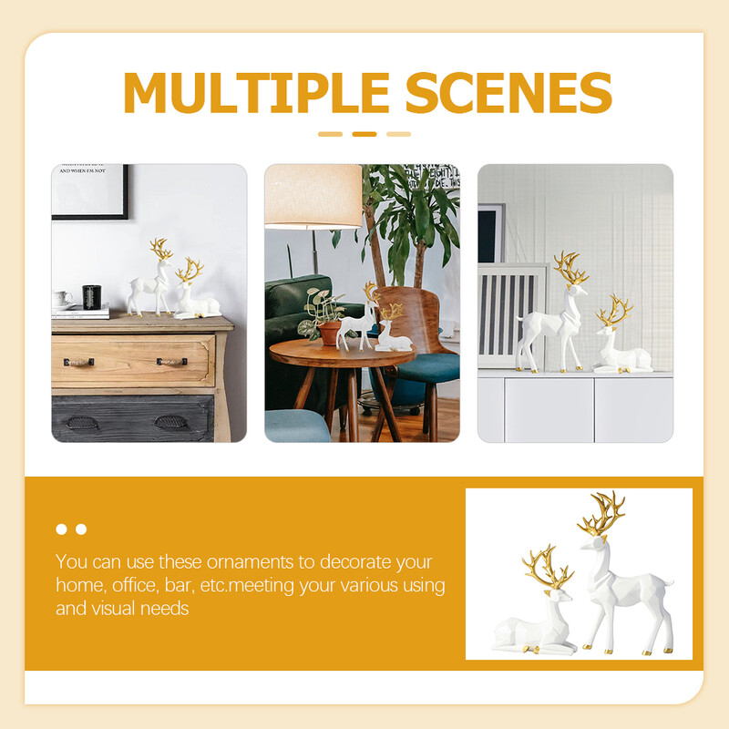 2 buc. Ornamente de elan origami Căprior Crăciun Decorativ Statui și figurine de reni Decorare Animale Camera Goblincore