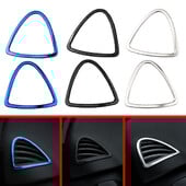 2 vnt. nerūdijančio plieno automobilio oro kondicionavimo oro kondicionavimo angos išleidimo angos rėmo dangtelio apdailos lipdukas, skirtas „Nissan Kicks 2017–2021“ priedams