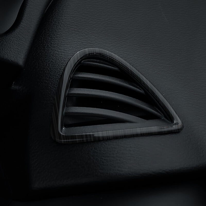 2 vnt. nerūdijančio plieno automobilio oro kondicionavimo oro kondicionavimo angos išleidimo angos rėmo dangtelio apdailos lipdukas, skirtas „Nissan Kicks 2017–2021“ priedams