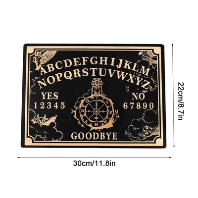 12 hüvelykes Ouija tábla fa jóslás inga tábla gravírozott tábla Boszorkány nap inga tábla készlet Üzenet boszorkány inga tábla