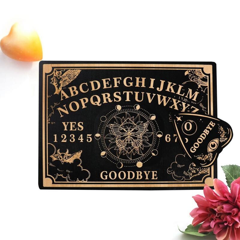 12 hüvelykes Ouija tábla fa jóslás inga tábla gravírozott tábla Boszorkány nap inga tábla készlet Üzenet boszorkány inga tábla