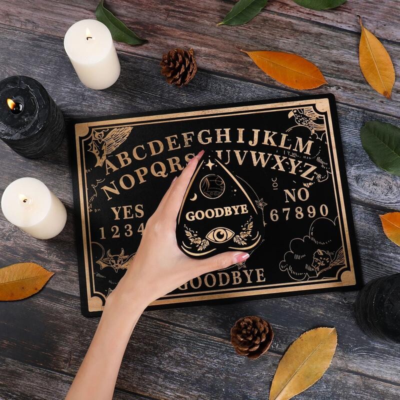 12 hüvelykes Ouija tábla fa jóslás inga tábla gravírozott tábla Boszorkány nap inga tábla készlet Üzenet boszorkány inga tábla
