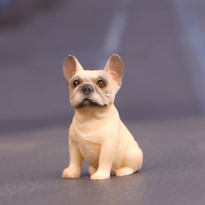 Kawaii Francuski buldog Moderna figurica Stolni ukrasi za automobil Q verzija Slatki modeli Minijature Dječje igračke Kućni dekor Suvenir Poklon