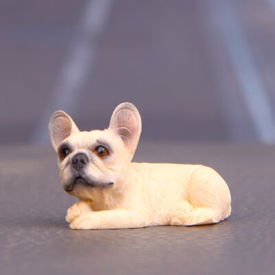 Kawaii Francuski buldog Moderna figurica Stolni ukrasi za automobil Q verzija Slatki modeli Minijature Dječje igračke Kućni dekor Suvenir Poklon