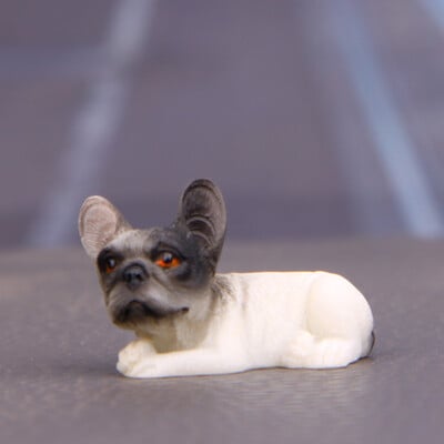 Kawaii Francuski buldog Moderna figurica Stolni ukrasi za automobil Q verzija Slatki modeli Minijature Dječje igračke Kućni dekor Suvenir Poklon