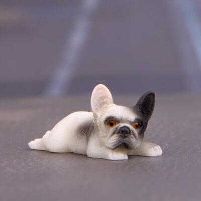 Kawaii Francuski buldog Moderna figurica Stolni ukrasi za automobil Q verzija Slatki modeli Minijature Dječje igračke Kućni dekor Suvenir Poklon