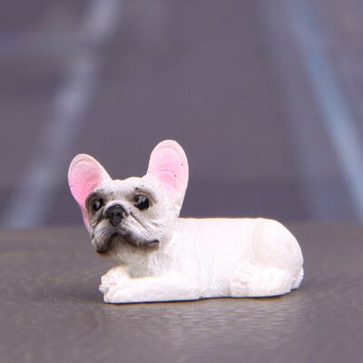 Kawaii Francuski buldog Moderna figurica Stolni ukrasi za automobil Q verzija Slatki modeli Minijature Dječje igračke Kućni dekor Suvenir Poklon