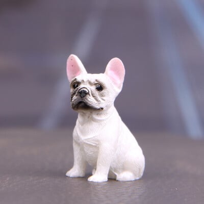Kawaii Francuski buldog Moderna figurica Stolni ukrasi za automobil Q verzija Slatki modeli Minijature Dječje igračke Kućni dekor Suvenir Poklon