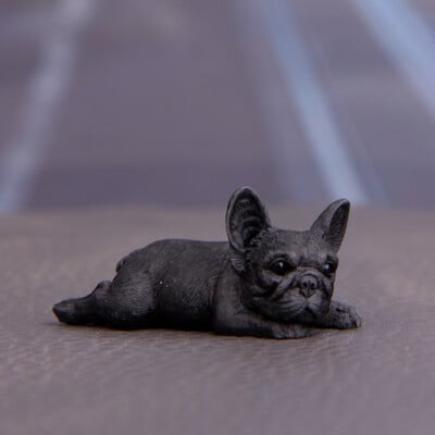 Kawaii Francuski buldog Moderna figurica Stolni ukrasi za automobil Q verzija Slatki modeli Minijature Dječje igračke Kućni dekor Suvenir Poklon