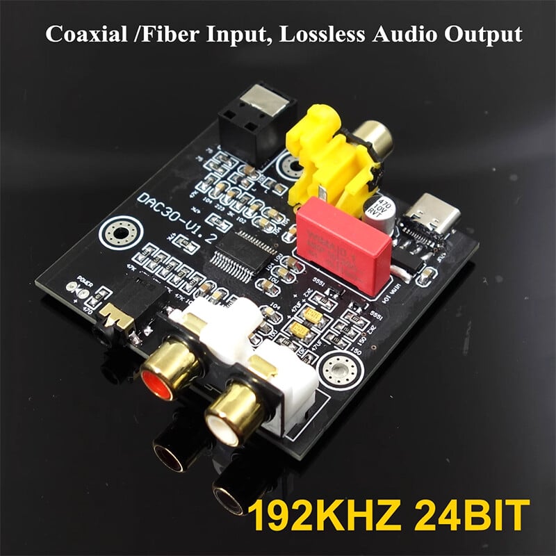 Hifi digitalni audio u analogni konverter Koaksijalni/optički prijemnik glazbenog signala Pretvori izlaz u set-top box DAC dekodiranje