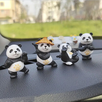 4 vnt./rinkinys Animacinis filmas Kung Fu Panda Automobilio apdaila Populiarūs žaislai Suvenyras Fėja Sodas Miniatiūros Veiksmo figūrėlės Stalinio kompiuterio namų dekoras