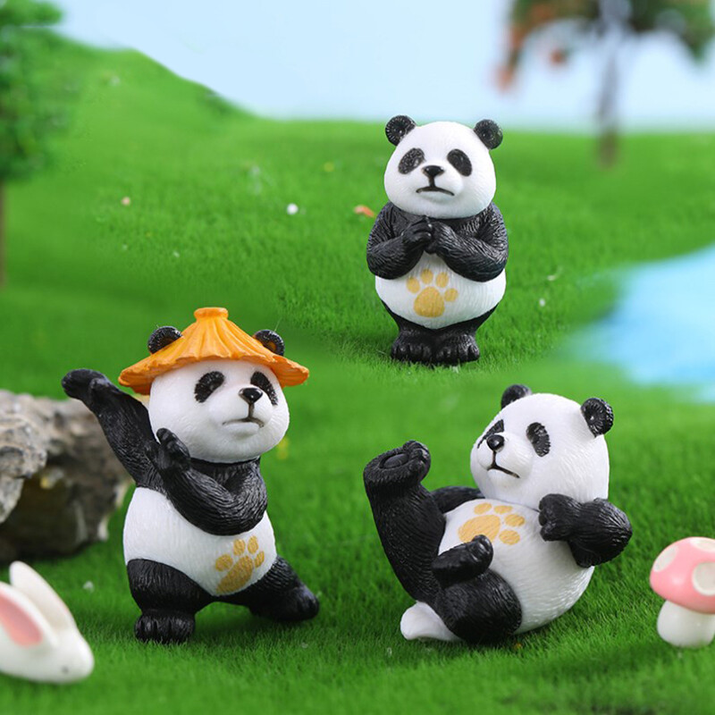 4 vnt./rinkinys Animacinis filmas Kung Fu Panda Automobilio apdaila Populiarūs žaislai Suvenyras Fėja Sodas Miniatiūros Veiksmo figūrėlės Stalinio kompiuterio namų dekoras