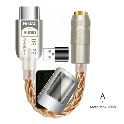 ALC5686 USB tip C la căști DAC de 3,5 mm Amplificare Amplificator căști Decodor digital Cablu audio AUX Convertor adaptor OTG Android