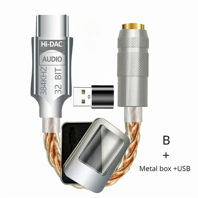 ALC5686 USB tip C la căști DAC de 3,5 mm Amplificare Amplificator căști Decodor digital Cablu audio AUX Convertor adaptor OTG Android