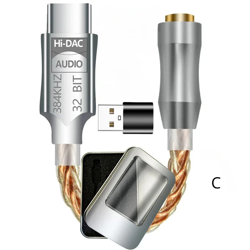 ALC5686 USB tip C la căști DAC de 3,5 mm Amplificare Amplificator căști Decodor digital Cablu audio AUX Convertor adaptor OTG Android