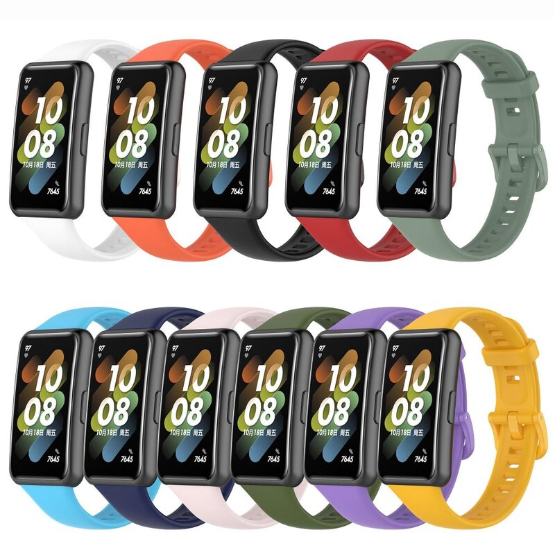 Modes rokassprādzes pulksteņa siksniņa, nomaiņa elpojoša rokas siksniņa, silikona siksniņa, mīksta pulksteņa siksniņa, kas paredzēta Huawei Band 7