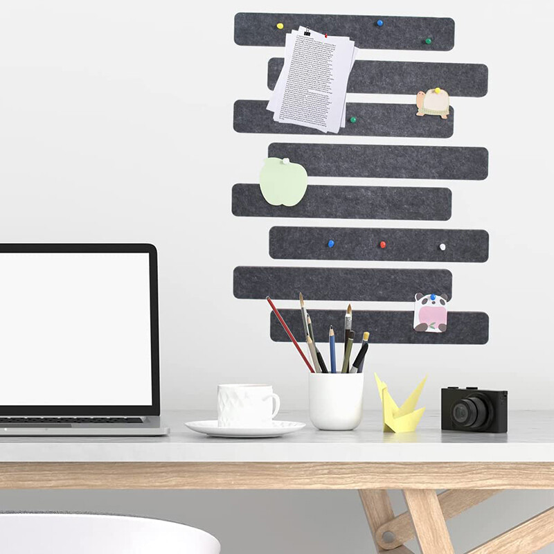 5db Filc Üzenőtáblák Fali csíkok Parafa tábla Bár Otthon Fali Dekoráció Ragasztó Paszta Jegyzetek Fényképek Menetrendek Kijelző Táblák