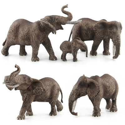 Mini elefánt modell vadon élő afrikai hím elefánt miniatűrök figura szimuláció állat tündér babaház dísz otthoni asztali dekoráció