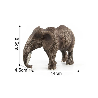 Mini sloní model divokého afrického mužského slona miniatúry figúrka simulácia zvieracej víly domček pre bábiky ozdoba na stôl domáce dekorácie