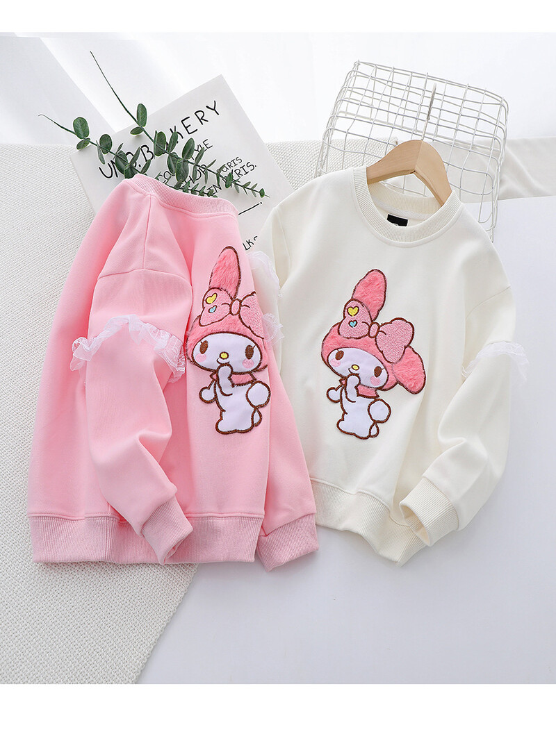 Vidutiniai ir dideli vaikiški megztiniai Mergaičių megztiniai 2024 pavasario ir rudens nauji vaikiški rūbai animacinių filmukų viršūnės megztinis vaikiški megztiniai