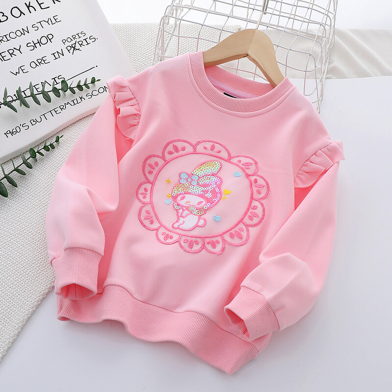 Vidutiniai ir dideli vaikiški megztiniai Mergaičių megztiniai 2024 pavasario ir rudens nauji vaikiški rūbai animacinių filmukų viršūnės megztinis vaikiški megztiniai