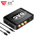Convertor audio digital la analog de 192 kHz DAC cu telecomandă Toslink optic coaxial la L/R RCA 3,5 mm adaptor de control al volumului