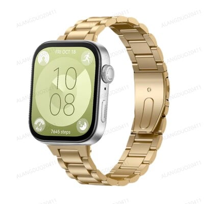 Metalinis nerūdijančio plieno dirželis skirtas HUAWEI laikrodžiui Fit 3 keičiama apyrankė, reguliuojama išmaniojo laikrodžio apyrankė, skirta HUAWEI Fit3 priedams