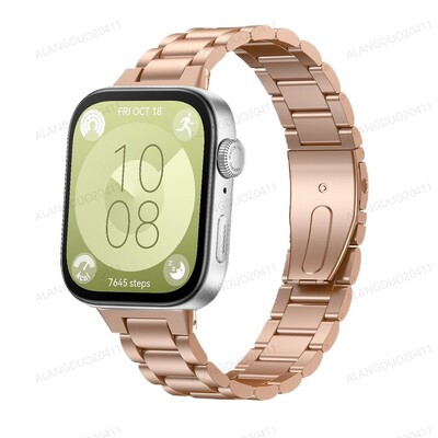 Metalinis nerūdijančio plieno dirželis skirtas HUAWEI laikrodžiui Fit 3 keičiama apyrankė, reguliuojama išmaniojo laikrodžio apyrankė, skirta HUAWEI Fit3 priedams