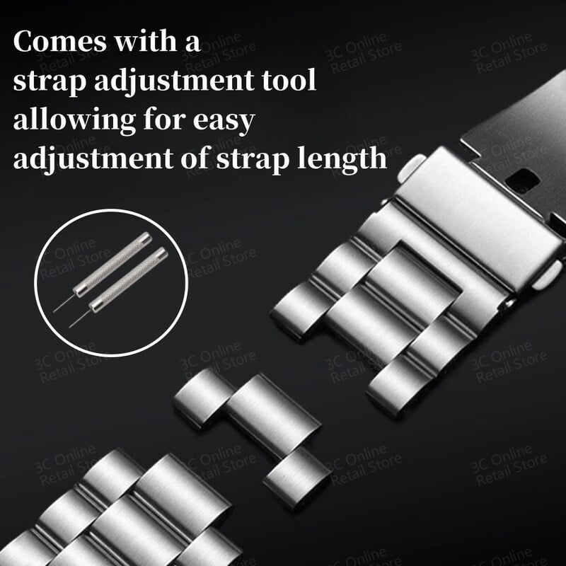 Metalinis nerūdijančio plieno dirželis skirtas HUAWEI laikrodžiui Fit 3 keičiama apyrankė, reguliuojama išmaniojo laikrodžio apyrankė, skirta HUAWEI Fit3 priedams