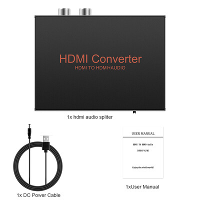 Extractor audio compatibil HDMI Convertor audio stereo Optic L/R HD Adaptor splitter audio pentru PS4 TV DVD Home Theatre