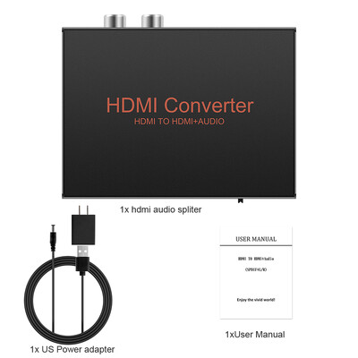 Extractor audio compatibil HDMI Convertor audio stereo Optic L/R HD Adaptor splitter audio pentru PS4 TV DVD Home Theatre